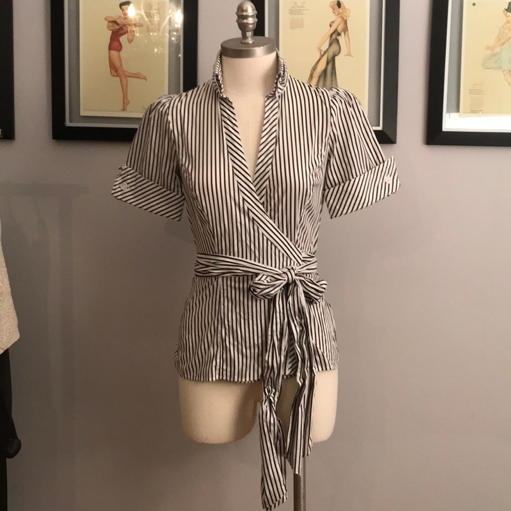 DIANE vonFurstenberg wrap collared Shirt
